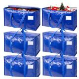 TICONN 6 Pack Extra Large Moving Bags with Zippers & Carrying Handles, Heavy-Duty Storage Tote Moving Boxes for Space Saving