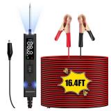 Power Circuit Probe Tester,OBDMONSTER V100 Circuit Tester, 0-80V DC Test Light Automotive Short Circuit Finder, Auto Electrical Circuit Tester, Car Fuse Tester, Automotive Tool 5 Meters