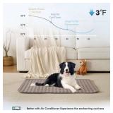 MICROCOSMOS Summer Cooling Mat & Sleeping Pad- Water Absorption Top, EZ Clean, Easy Carry, Materials Safe. Keep Cooling for Pets, Kids and Adults.(Brown, 28 x 22)