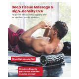 FITINDEX Vibrating Foam Roller for Back Pain, 5-Speed Muscle Massage, FSA HSA Eligible, Exercise, Muscles Deep Tissue, Physical Therapy, Pilates, Yoga, Neck, Leg, Rechargeable, Travel Portable Gray