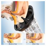 Electric Ear Wax Removal System, Water Powered Ear Cleaning Tool with Irrigation Flusher, 6 Tips, 4 Pressure Settings - Safe & Effective for Ear Wax Buildup Flushing and Cleaning