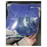 4 Pieces Toddler Bedding Set Ultra Soft and Breathable Toddler Comforter Sheet Set for Autumu and Winter- Includes Warm Comforter, Flat Sheet, Fitted Sheet and Pillowcase - Royal Blue & Gray