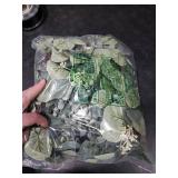 Ouddy Decor Eucalyptus Garland 6.56 Ft Lush Silver Dollar Leaves Boxwood with White Buds Artificial Faux Greenery Vines for Baby Shower Wedding Party Table Runner Room Home Mantle Decor