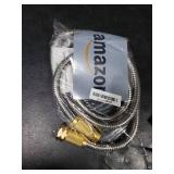 360 GADGET Garden Hose - Short Water Leader Metal Hose 15 FT with Female to Male Fitting, Flexible, Heavy Duty Hose Extension for Outdoor Hose Reel Dehumidifier RV 304 Stainless Steel