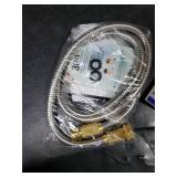 360 GADGET Garden Hose - Short Water Leader Metal Hose 15 FT with Female to Male Fitting, Flexible, Heavy Duty Hose Extension for Outdoor Hose Reel Dehumidifier RV 304 Stainless Steel