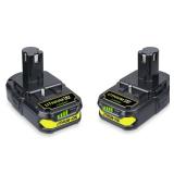 LUMSING 3.6Ah 2Pack Lithium-ion Compatible with Ryobi 18V Cordless Power Tools Replacement for Ryobi 18V Battery