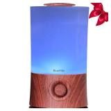 BlueHills Premium 2000 ML XL Essential Oil Diffuser Aromatherapy Humidifier for Large Room Home 40 Hour Run Huge Coverage Area 2 Liter Extra Large Capacity Diffuser High Mist Dark Wood Grain E003