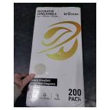 Biocean 200 Pack Napkins Disposable Guest Towels Linen-Feel Decorative Napkins Soft and Absorbent Dinner Paper Hand Towels for Bathroom Party Powder Room Hotel Fancy Restaurant (200, Gold Line)