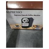 Mixpresso White Espresso Coffee Machine Compact 1400W Single Serve Coffee Maker Compatible with Nespresso OriginalLine Capsules, One-Touch Operation, 19-Bar Italian Pump, 27oz Water Tank