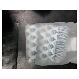 CPC Apatite Blue 100% Cotton Block Print Ruffle Sham Cover 12x20 inch, Handmade Boho Floral Pillowcase, Farmhouse Cottagecore Bedding, Soft Decorative Cushion Cover for Bedroom Decor