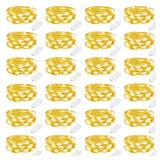 Brightown 24 Pack Fairy Lights Battery Operated String Lights - 7 ft 20 LED Mini String Lights Waterproof Silver Wire Firefly Lights for Vases Mason Jars DIY Crafts Plants Table Centerpieces Wedding