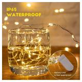 Brightown 24 Pack Fairy Lights Battery Operated String Lights - 7 ft 20 LED Mini String Lights Waterproof Silver Wire Firefly Lights for Vases Mason Jars DIY Crafts Plants Table Centerpieces Wedding