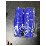 Qinyoung 24 Pcs Blue with Gold Ring Print Themed Birthday Party Supplies Plastic Cups Reusable 16oz Cups for Cartoon Theme Birthday Party Holiday Events Decoration Favors