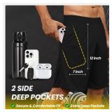 BALENNZ Athletic Shorts for Men with Pockets and Elastic Waistband Quick Dry Activewear, XX-Large