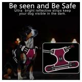 Timos No Pull Dog Harness, No Choke Front Lead Dog Reflective Harness, Adjustable Soft Padded Pet Vest with Easy Control Handle for Small Medium Large Dogs, M