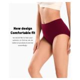 Molasus Incontinence Underwear for Women High Absorbency Period Leakproof Cotton Underwear Heavy Flow Menstrual Protective Panties Bladder Control Briefs 3 Pack,Multicolor,X-Large