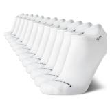 Calvin Klein Mens No Show Socks - 12 Pack Lightweight Soft Cotton Blend Cushioned Athletic Low Cut Ankle Socks for Men, Size 7-12, White Logo