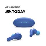 Belkin Soundform Nano - Bluetooth Earbuds for Kids with Built-in Microphone, 24H Battery Life, 85dB Safe Volume Limit - Kids Bluetooth Earbuds for iPhone, iPad, Galaxy & More - Blue