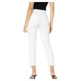NYDJ womens Petite Skinny Ankle Pull-on | Slimming & Flattering Fit Jeans, Optic White, 8 Petite US
