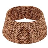 CENBOSS Rattan Christmas Tree Collar, Wicker Tree Skirt & Stand Base Cover (Brown Wash, 24 inch)