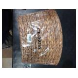 CENBOSS Rattan Christmas Tree Collar, Wicker Tree Skirt & Stand Base Cover (Brown Wash, 24 inch)