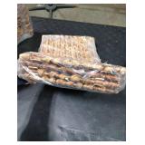 CENBOSS Rattan Christmas Tree Collar, Wicker Tree Skirt & Stand Base Cover (Brown Wash, 24 inch)