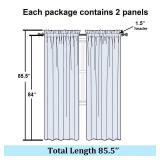 Simplebrand Hunter Green Sheer Curtains 84 Inches Long 2 Panels, Light Filtering Rod Pocket Solid Color Window Sheer Curtain Panels, Elegant Curtains & Drapes for Living Room, Bedroom, 42 W x 84 L