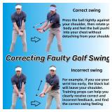 Golf Swing Trainer, Portable Collapsible Trainer, Improve Swing Posture, Golf Grip Trainer, Essential Swing Posture Corrector for Beginners (Right Hand Grip(Black))