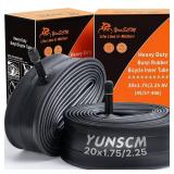 2-PCS 20 Heavy Duty Bike Tubes 20X1.75/1.95/2.125/2.25 Schrader Valve (45/57-406) 20 Bicycle Tubes Compatible with 20 X 1.75 20 X 1.95 20X2.0 20 X 2.125 20X2.20 20X2.25 Bike Tire Tubes
