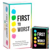 FIRST TO WORST After Dark Expansion Set - Card Game About How Your Friends & Family Rank Things, Stocking Stuffers & Board Games Night with Polarizing Priorities
