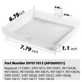 2-Pack AP5609551 8 x 7 Light Cover Compatible with Nutone, Broan, Kenmore (S97011813) Bathroom Vent Fan Light Made From Heavy Duty Plastic(Upgraded Version)