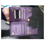 Vinich for Samsung Galaxy S25 Ultra Wallet Case with Card Holder, RFID Blocking Credit Slots Kickstand Shockproof Phone Cover for Women Men, Purple