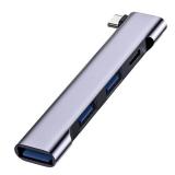 USB C Hub for Laptop, Portable Multiport Adapter With Charging Port and USB 3.0 for MacBook Pro/Air, Surface Pro, Keyboard, Flash Drive