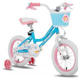 Retails for $120! JOYSTAR Angel Girls Bike for Toddlers and Kids Ages 2-12 Years Old, 12 14 16 18 20 Inch Kids Bike with Training Wheels & Basket 24 Inch Bicyclewith Kickstand