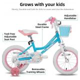 Retails for $120! JOYSTAR Angel Girls Bike for Toddlers and Kids Ages 2-12 Years Old, 12 14 16 18 20 Inch Kids Bike with Training Wheels & Basket 24 Inch Bicyclewith Kickstand