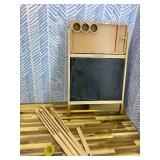 Tiny Land Easel for Kids, Double-Sided Magnetic Easel, Adjustable Wooden Kids Art Easel with Paper Roll, Learning-Toy for 3,4,5,6,7,8 Years Old Boy & Girls