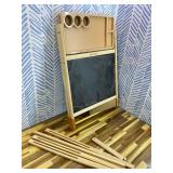 Tiny Land Easel for Kids, Double-Sided Magnetic Easel, Adjustable Wooden Kids Art Easel with Paper Roll, Learning-Toy for 3,4,5,6,7,8 Years Old Boy & Girls