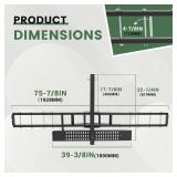 ECOTRIC 600LB Hitch Mount Motorcycle Carrier Transportation Racks Hitch Mount Rack Dirt Bike Hitch Truck Heavy Duty Steel Powder Coated Black w/Loading Ramp Tilt Stability Locking Device