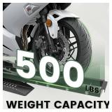 ECOTRIC 600LB Hitch Mount Motorcycle Carrier Transportation Racks Hitch Mount Rack Dirt Bike Hitch Truck Heavy Duty Steel Powder Coated Black w/Loading Ramp Tilt Stability Locking Device