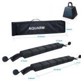 Kayak Roof Rack Pads, Universal Car Soft Roof Rack for Canoe/Surfboard/Paddle Board/SUP/Snow Board with Adjustable & Steady Tie-Down Straps and Storage Bag