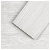 Mysflosy - Self Adhesive Vinyl Planks 36 Pack, 6" x 36" Natural Wood Floor, Waterproof for DIY Installation, 54 Sq Ft White Deck