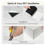 Mysflosy - Self Adhesive Vinyl Planks 36 Pack, 6" x 36" Natural Wood Floor, Waterproof for DIY Installation, 54 Sq Ft White Deck