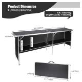Retails for $146! REDCAMP Extra Long Portable Bar Table, Pop-Up Folding Mobile Bar Bartender Table for Events, Party, Camping, Tradeshow, Easy Setup, Black, 82"x33"x15"