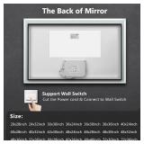Retails for $152! ROOMTEC 30 * 30 Inch Led Bathroom Mirror with Lights,Smart Dimmable Vanity Mirrors for Wall,Anti-Fog Backlit Lighted Makeup Mirror