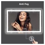 Retails for $152! ROOMTEC 30 * 30 Inch Led Bathroom Mirror with Lights,Smart Dimmable Vanity Mirrors for Wall,Anti-Fog Backlit Lighted Makeup Mirror