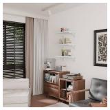 IAE Wall Mounted Folding Table with pine wood, 24" x 14" Wall Mount Drop Leaf Table, Floating Desk with Iron Bracket, Fold Down Desk for Small Spaces, Home Office, Dining, Laundry Room, Kitchen, White