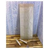 IAE Wall Mounted Folding Table with pine wood, 24" x 14" Wall Mount Drop Leaf Table, Floating Desk with Iron Bracket, Fold Down Desk for Small Spaces, Home Office, Dining, Laundry Room, Kitchen, White