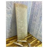 IAE Wall Mounted Folding Table with pine wood, 24" x 14" Wall Mount Drop Leaf Table, Floating Desk with Iron Bracket, Fold Down Desk for Small Spaces, Home Office, Dining, Laundry Room, Kitchen, White