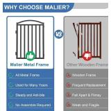 Malier Metal Freestanding Dog Gate, 32