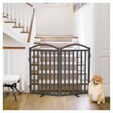 Malier Metal Freestanding Dog Gate, 32